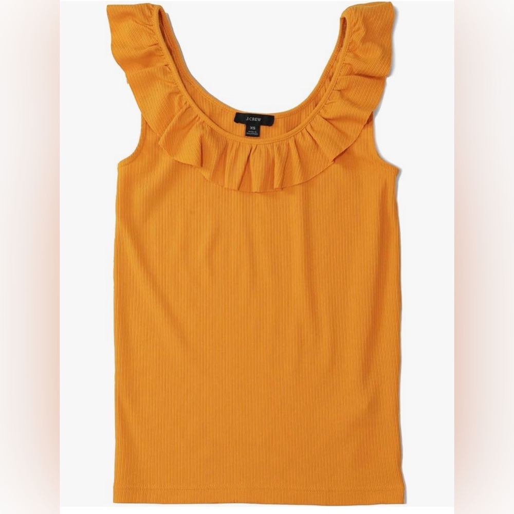 J Crew XS ruffle tank top
